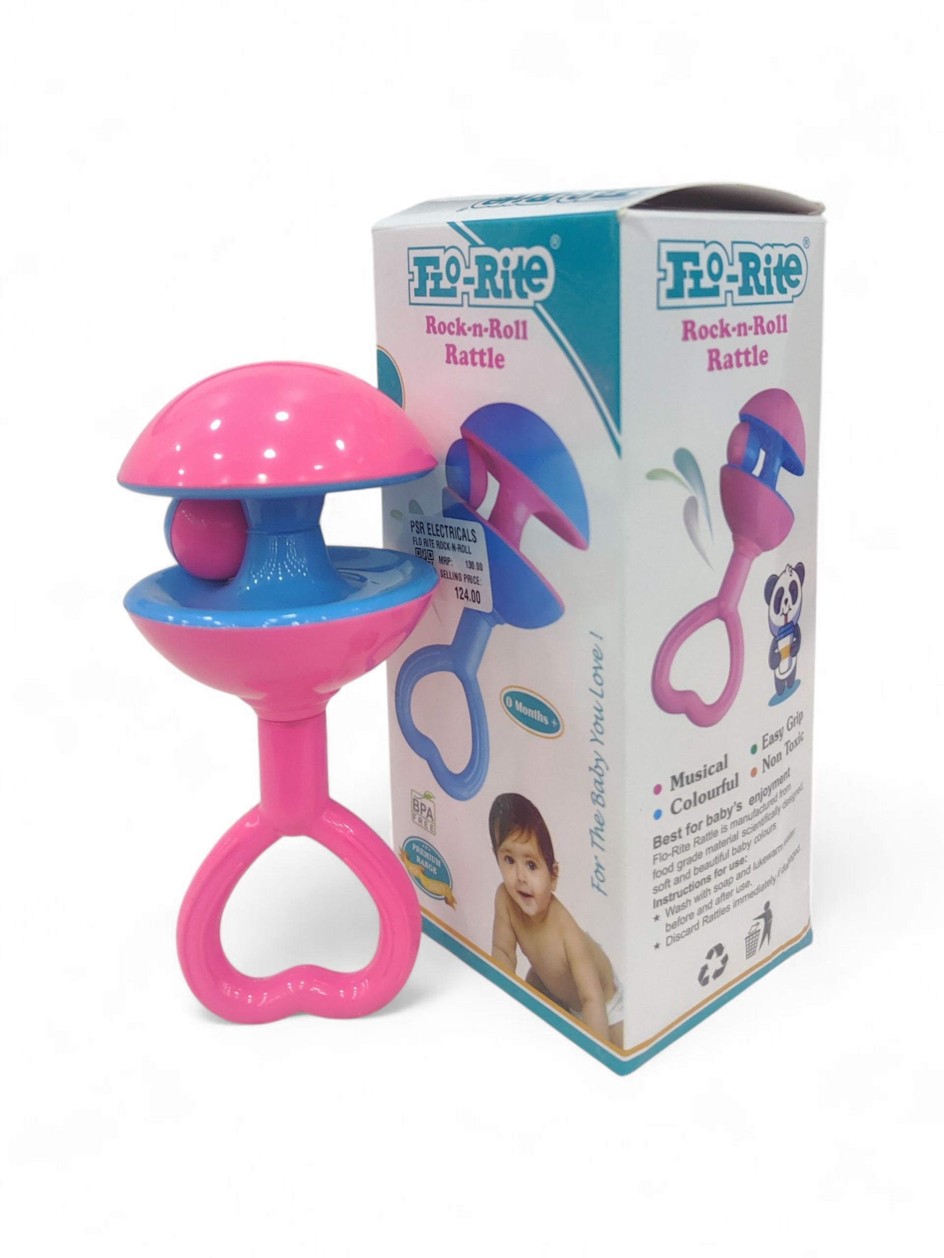 FLO RITE ROCK-N-ROLL RATTLE PINK FLO RITE ROCK-N-ROLL RATTLE PINK